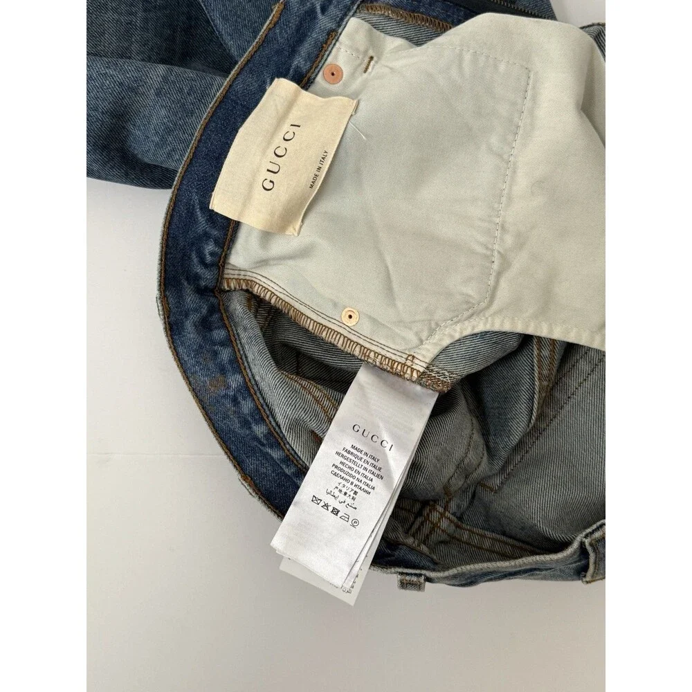 Gucci “Aveugle Par Amour” Distressed Denim Jeans - Size 30 Waist - $1100